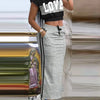 Two Piece Sets Women Outifit 2023 Summer Fashion Print Colorblock O-Neck Short Sleeve Crop Top & Casual Striped Pocket Skirt Set