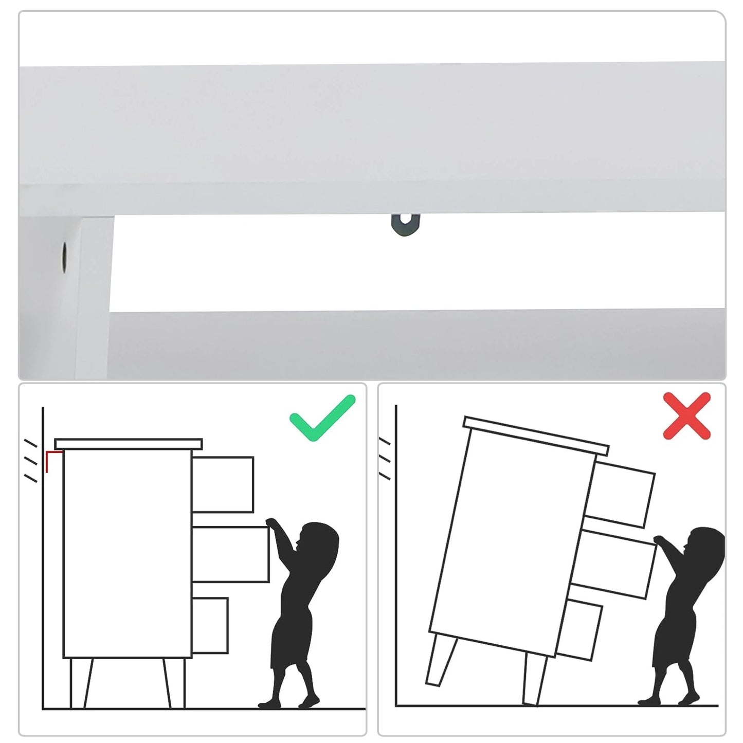 Kommode mit 6 Schubladen für Schlafzimmer mit LED-Beleuchtung, Hochglanz-Kommode mit Metallfüßen, moderner Holzschrank-Aufbewahrungsorganisator