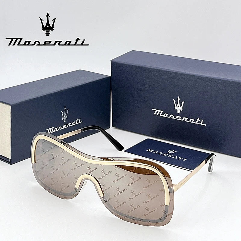 MASERATI Sunglasses New Fashion goggles Stylish Unframed Metal rimmed Shades for Men Women Cool Pose Trendy Design 10785