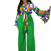 Wmstar Plus Size Two Piece Sets Wholesale Long Sleeve Print Top and Wide Leg Pants Matching Suit Fall Clothing Dropshopping
