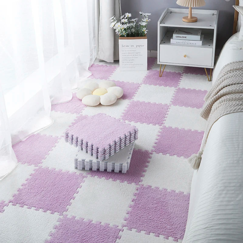 Eva-Schaumstoff-Puzzle-Teppich, weiche Plüsch-Kindermatte, Babyspielzeug, Baby-Spielmatte im Kinderzimmer, warmhaltende Spielmatte