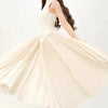 Long Dresses Women Party Dress Pleated Patchwork Sleeveless Stand Collar Maxi Gown Tight Waist Vestidos 2025 Summer A Line