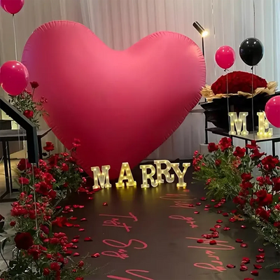 60 Zoll herzförmiger Folienballon für Geburtstage, Heiratsanträge, Partys, Dekoration, riesiger Ballon für Valentinstag, Hochzeitsdeko