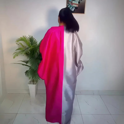 Elegante afrikanische Kleider für Frauen Color Blocking afrikanische Kleider für Frauen für Party Übergroße afrikanische Roben für Frauen