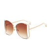 Fashion Model Ocean Gelb Quadratische Sonnenbrille Damen Luxusmarke Oversized Shades Perle Chic Sonnenbrille für Damen Herren Oculos