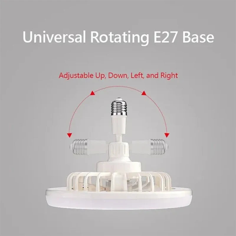 Ceiling Fan with Lighting Lamp Converter Base with Remote Control Ceiling Fan Lamp for Bedroom Living Home Silent 3 Speed