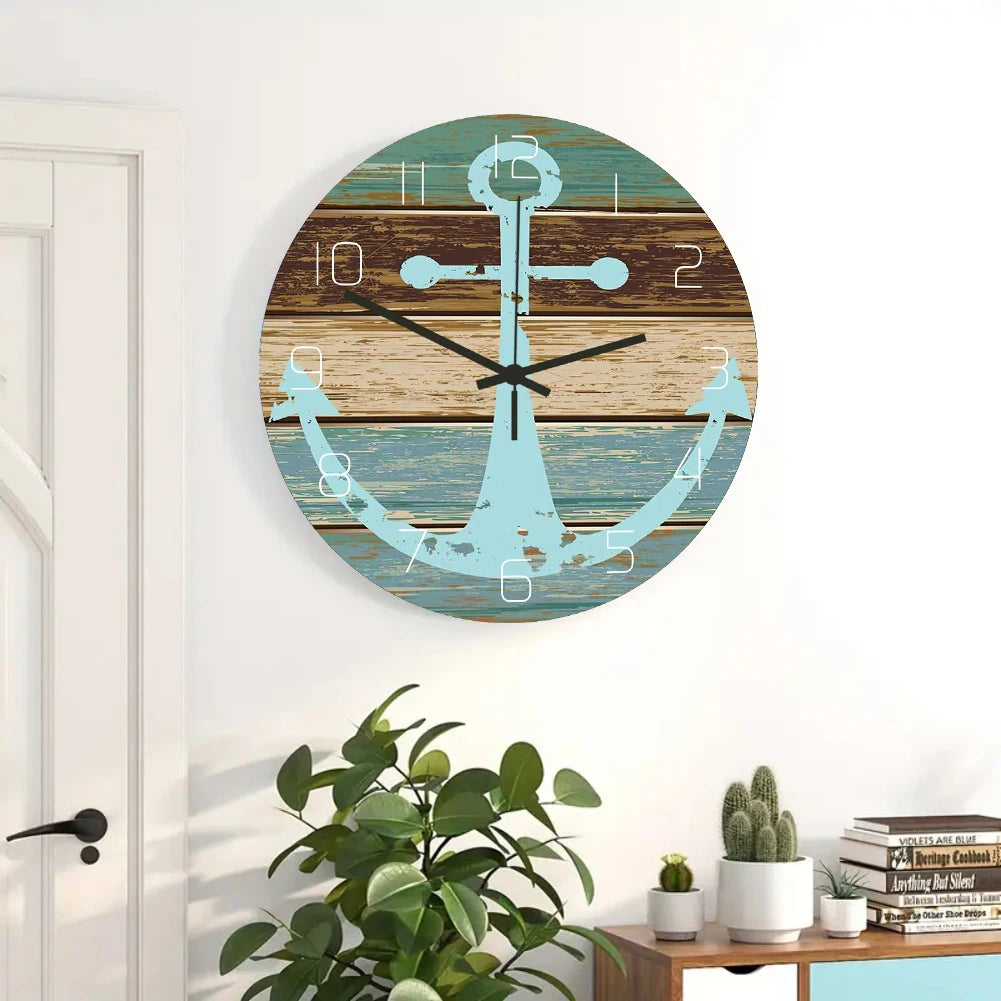 Lustige Frosch Acryl Wanduhr Strand Seestern Schallplatte Marmor Katze Retro Wanddekoration Uhren für Wohnzimmer Schlafzimmer Büro Zuhause