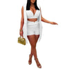 Elegant Commuter Women's Vest Flip Collar Suit Cardigan Three Piece Set 2025 Summer New Style