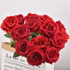 3/5/10/20 Stk. Rosen Künstliche Blumen Rosenzweig Künstliche Rote Rosen Realistische Kunstrosen für Hochzeits-Heimdekoration