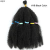 Afro Kinky Curly Hair Bulk Synthetic 12inch Ombre Marley Twists Braiding Hair #1B 4 27 30 33 99J Green Ombre Purple Brown Colors