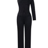 White 2 Piece Sets Women Outifits Autumn Slanted Shoulder Nail Bead Top Pants Two-piece Party Lady Matching Sets OL Fashion Suit