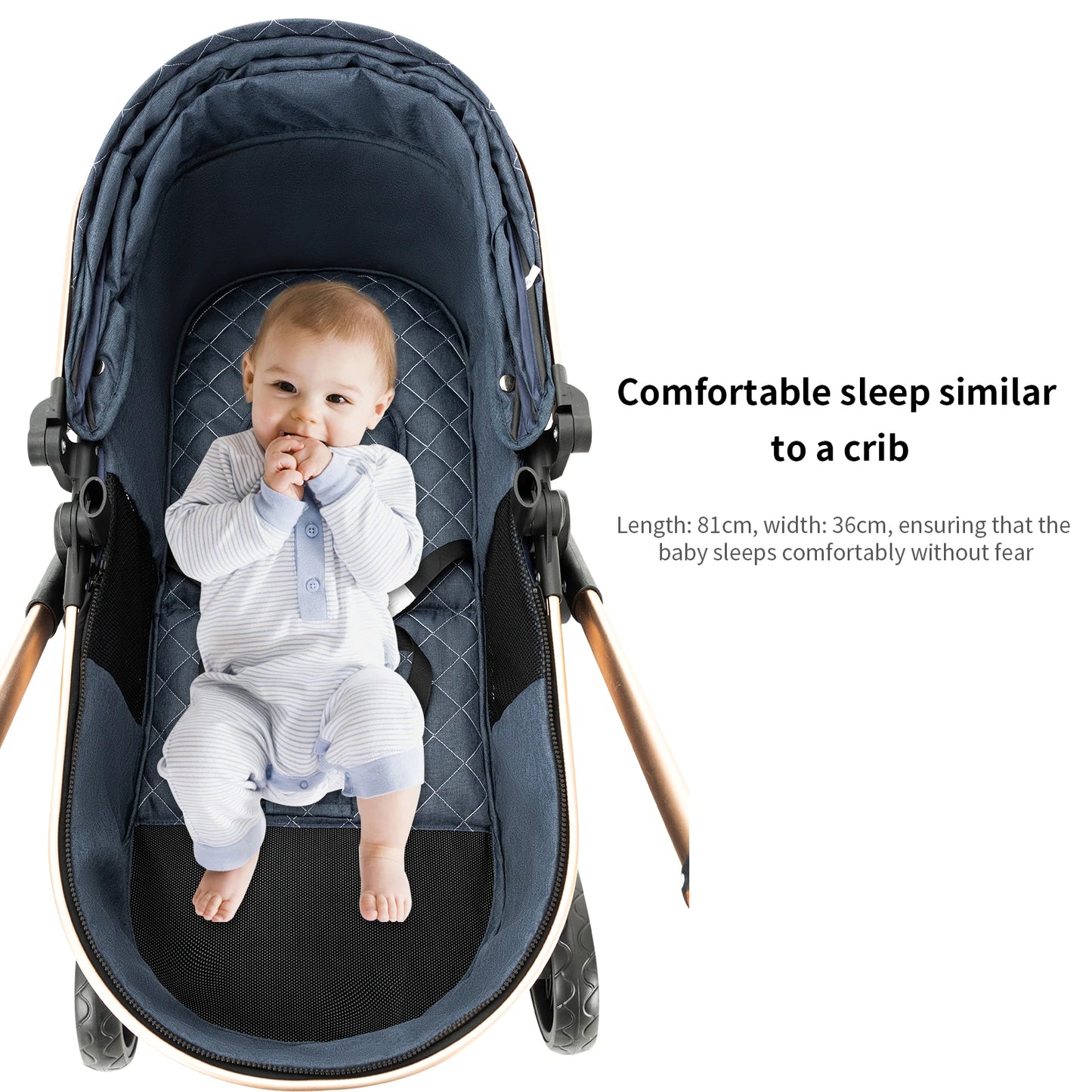 Kinderwagen 3 in 1 Kinderwagen für Babys, leichte Buggys, Babykutsche, ISOFIX BASIS, Baby Reisekinderwagen, Neugeborenenkinderwagen