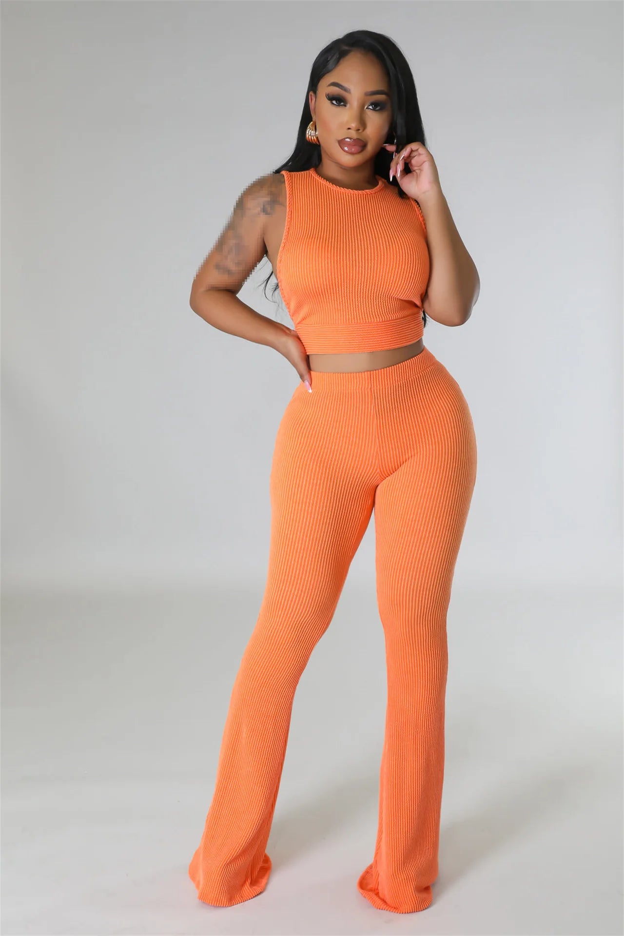 pants sets women summer outfits for women 2023 two piece set for woman 2 piece sets woman outfit crop top pants summer clothes