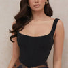 Giyu Sexy Camis Bandage Lace Up Corset Crop Tops Women 2025 Summer Elegant White Camisole Off Shoulder Backless Blusas Femme