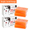 2/4PCS Kojisäureseife Gesichts- und Körperpflege Handgemachte Seife für Frauen Männer Gesichtschaum Reinigend Feuchtigkeitsspendend Aufhellende Seife Beauty-Tools