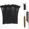 Afro Fully Handmade Permanent Loc Extensions Human Hair 0.8cm Boho Braids Dreadlock Extension Human Hair For Women 10-40 Strands