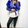GO BALLISTIC YA Ladies' Genuine Leather Jacket with Fur Sleeve Women's Natural Lambskin Outfit