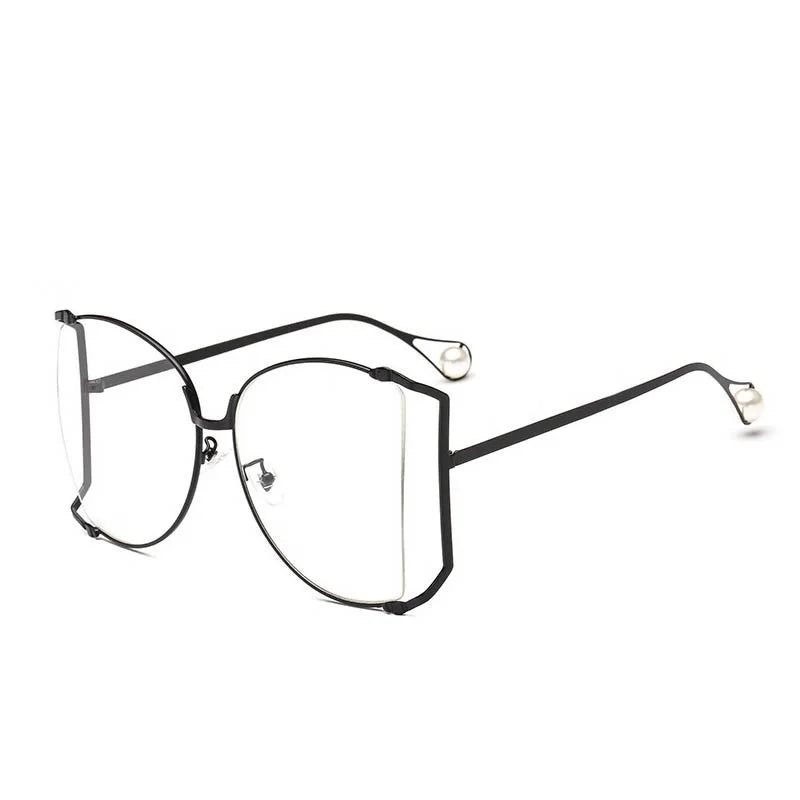 Fashion Model Ocean Gelb Quadratische Sonnenbrille Damen Luxusmarke Oversized Shades Perle Chic Sonnenbrille für Damen Herren Oculos
