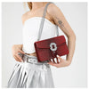 Crocodile Embossed Shoulder Bags For Women Flap PU Leather Fashion Rhinestone Decor Small Square Crossbody Bag Designer Handbag