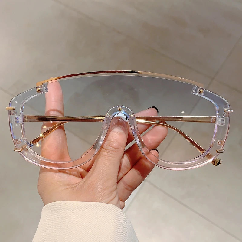KAMMPT Fashion Leopard Damen-Sonnenbrille, stilvolle getönte Outdoor-Sportbrille, luxuriöses Metalldesign, Oversize Herren-Sonnenbrille