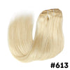 Seamless Clip ins Extensions Human Hair Straight Brazilian Remy Real Natural Hair 8Pcs 120G/Set Clip on Human Hair Extensions