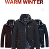 Men's Warm Jacket Winter Parka Fur Collar Windbreaker Cotton Padded Anorak Thick Black Coat Male Casual Autumn Fleece Jacket Men