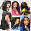 Kinky Curly Wigs 100% Human Hair Wigs Water Deep Wave Brazilian HD Lace Frontal Wig 13x6 HD Lace Front Human Hair Wig For Women