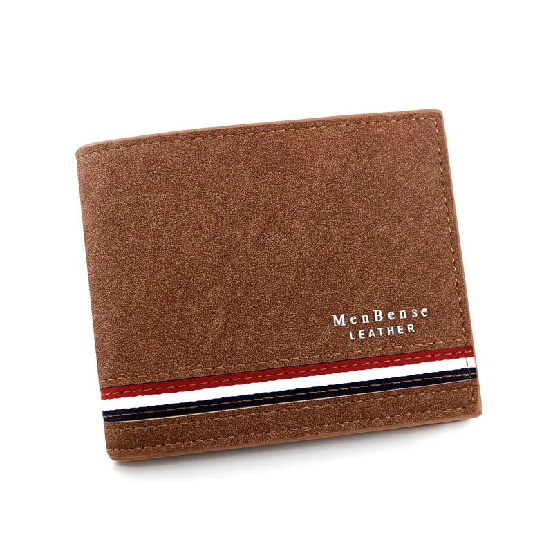 Short Men Wallets Zipper Coin Pocket Slim Card Holder Name Engraved Luxury Male Purses High Quality PU Leather Men's Wallet