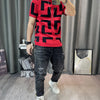 Luxury Men Autumn Knitted Tshirt 2024 Korean O-neck Short Sleeve Top Tees Streetwear Male Social Club Slim Fit Casual T-Shirt