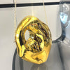 Goldene Abendtasche Geldbörsen und Handtasche Luxus Designer Umhängetaschen lustige Form Party Hochzeit Acryl Glänzende Clutch Geldbörse
