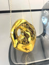 Golden Evening bag Purses and handbag luxury Designer shoulder bags funny shape Party Wedding Acrylic Shiny Clutch purse
