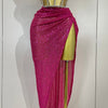 Sparkly Sequins Diamond Birthday Party Two Piece Set Evening Dress 2025 Women Sexy Singer Dancer NightClub Bar Performan Costume