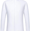 Men's French cufflink shirt with long sleeves slim fit concealed buttons solid color high end wedding dress formal men's