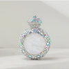 Alizekerr Perfume Bottle Shaped Crystal Evening Bags Women Gorgeous Classy Rhinestone Round Metal Clutch Purses Wedding Party