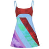 Sexy Women Y2K Mini Dresses Vintage Patchwork Beach Summer Backless Dress Elegant Lady Boho Outfits Evening Party Clothes