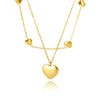 Double Layer Hollow Clavicle Chain Stainless Steel Necklace For Women Punk Hip-Hop Streetwear Jewelry Dropshipping