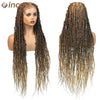36 Zoll Synthetische Spitze Geflochtene Perücken Schmetterlingszöpfe Spitzenperücke für schwarze Frauen Zopfperücken im Ausverkauf Box Braids Spitzenperücke