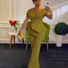 High Waist Strapless Jumpsuit Rivet Collar Lady Evening and Party Tube Top Jumpsuit for Women Elegant Sexy Birthday Jumpsuit