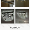 Modern Luxury Crystal LED Chandelier For Living Room Bedroom Dining Room Kitchen Ceiling Lamp Silver Chrome Remote Control Light
