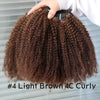 #30 Blonde Virgin Remy Human Hair Bundles 4C Afro Kinky Curly Brown #4 100gram Human Hair Weft Weaving for African Black Women