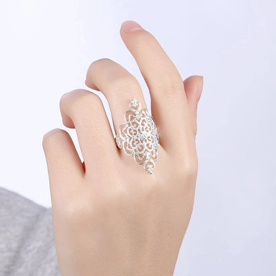 Heiße neue Ringe aus 925er Sterlingsilber für Damen, feiner breiter Retro-Eleganz, modische Partygeschenke für Mädchen, Studentinnen, Charm-Hochzeitsschmuck
