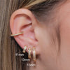 CRMYA Gold Silber gefüllt 16mm 14mm 12mm Blumen baumelnde Ohrringe Zirkonia Creolen für Damen Mädchen Schmuck Großhandel