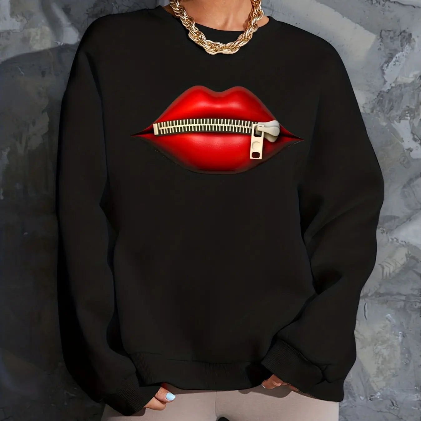 Women's Autumn Winter Sweaters  Black Loose Plus Size  Female hoodie Long Sleeves O-neck Pullovers Sporty and Rich Clothing