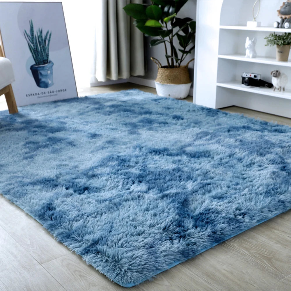 Grauer Teppich für Wohnzimmer Plüsch Teppich Schlafzimmer Boden Flauschige Matten Anti-Rutsch Home Decor Teppiche Weiche Samt Teppiche Kinderzimmer Decke