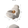 Fluffy White Wohnzimmerstuhl Modern Niedlich Boden Ergonomischer Wohnzimmerstuhl Lounge Relaxsessel Möbel Salon Home Möbel