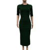 European and American women's fashion white stripe dress