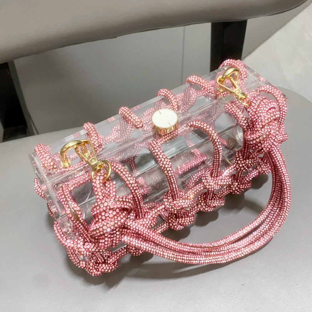 Abendtasche mit Strasssteinen, silberne, handgefertigte Handtasche mit Kristallbesatz für Damen, Geldbörsen und Handtaschen, luxuriöse Designer-Banketttasche