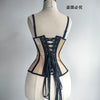 Women Luxury Mesh Corset Bustier Transparent Bodices With Cups Waist Slimmer Lace Up Steel Bone Tight Fitting Tube Tops Costume