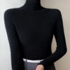 Damen Rollkragen-Basics Kaschmirpullover Herbst Winter Pullover 100% Merinowolle Strickwaren Damen Weicher schmaler Strick Neuer Top