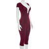 Solid Color Sexy Slim Fit and Slimming Chest U-Neck Jumpsuit, Versatile and Fashionable Jumpsuit Cropped Pants